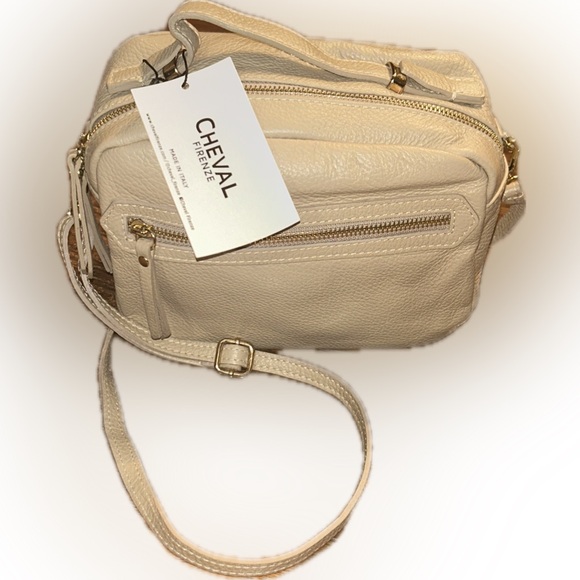 cheval Handbags - Cheval Firenze Italian leather handbag tan internal and external zip pockets.NWT
